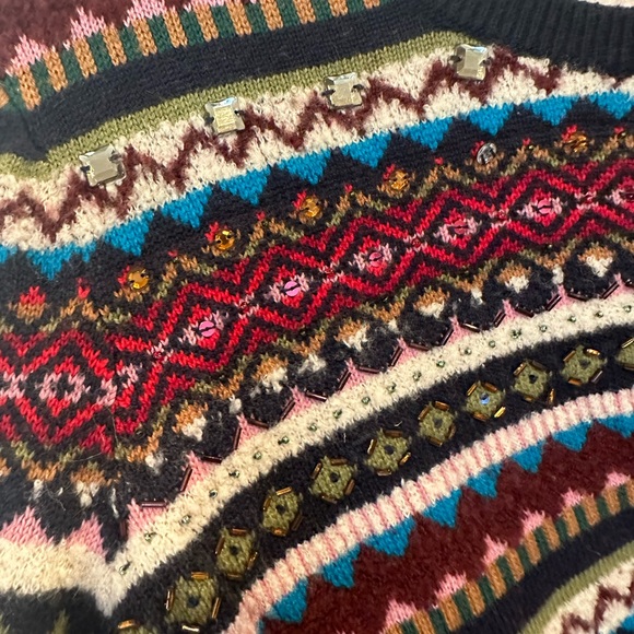 Talbots women’s Beaded Fair Isle Pullover wool blend Sweater plus size 2x - Picture 9 of 9